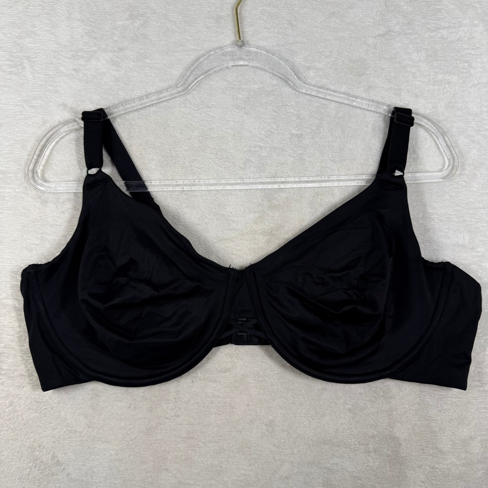 Curvation Black Full Coverage Underwire Bra 44D Adjustable Straps 5304570